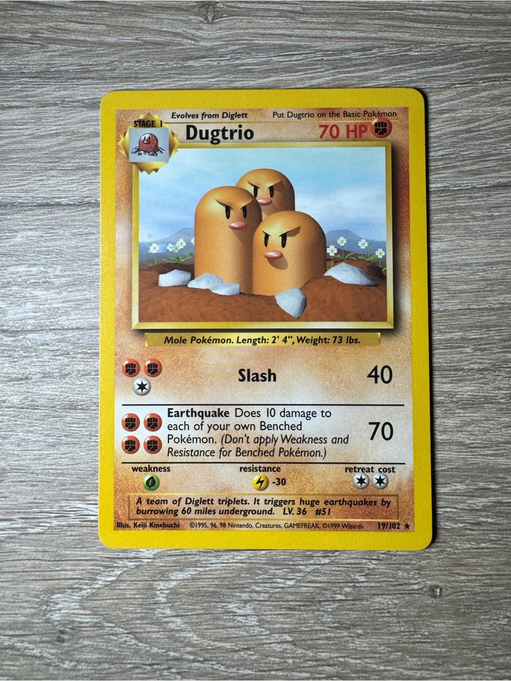 Dugtrio #19/Pokemon Base Set